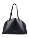 Jil Sander Curve Shoulder Medium In Black