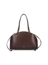 Jil Sander Chocolate Leather Medium Curve Shoulder Bag