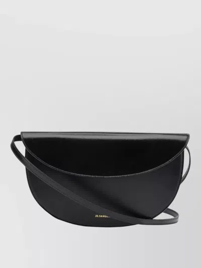 Jil Sander Curve Wallet Adjustable Strap Smooth Finish