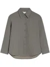 Jil Sander Curved Hem Shirt In 灰色