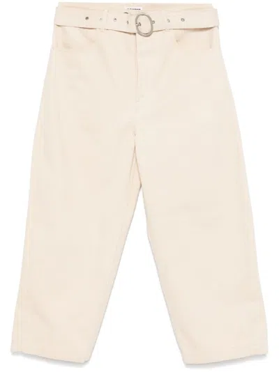 Jil Sander Curved-leg Jeans In White