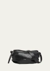 Jil Sander Cushion Small Calfskin Crossbody Bag In Black
