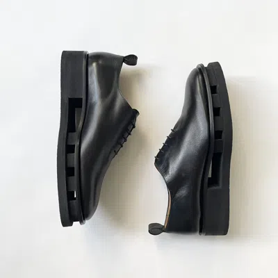 Pre-owned Jil Sander Cut Out Creeper Sole Oxford Shoes In Black