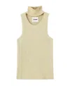 Jil Sander Cut-out Knitted Vest Top In Nude