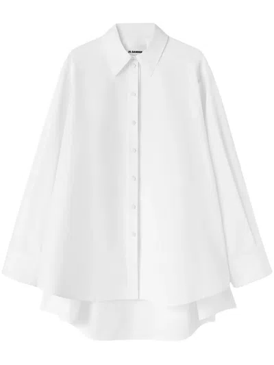 Jil Sander Cut-out Oversized Shirt In White