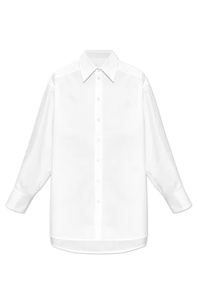Jil Sander Cut-out Oversized Shirt In White