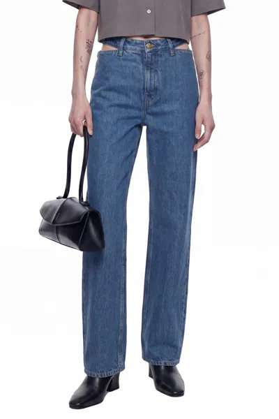 Jil Sander Cut-out 5 Pocket Jeans In Blue