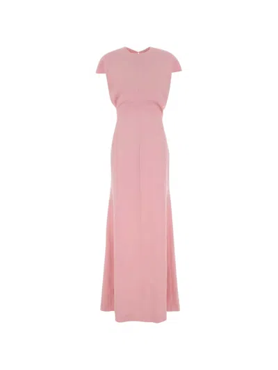 Jil Sander Cut-out Maxi Dress In Pink