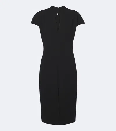 Jil Sander Cutout Virgin Wool Minidress In Black