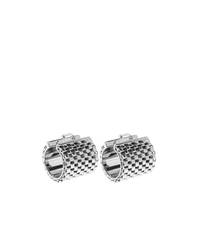 Jil Sander Cylindrical Earrings In Gray