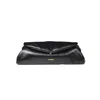 Jil Sander Cylindrical Padded Handbag In Brushed Black Bovine Leather In Black