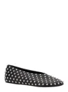 Jil Sander Black Ballet Flats With All-over Stud In Black