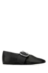 Jil Sander Smooth Leather Ballerinas In Black