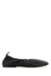 Jil Sander Nappa Ballerina Flats With Subtle Heel In Black
