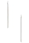 Jil Sander Dangle Earrings In Silver Crystal