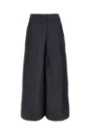 Jil Sander Cropped Wide-leg Trousers In 010