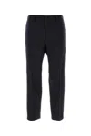 Jil Sander Low-rise Cotton Chino Pants In Dark Blue