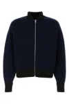 Jil Sander Dark Blue Wool Blend Cardigan In Blue