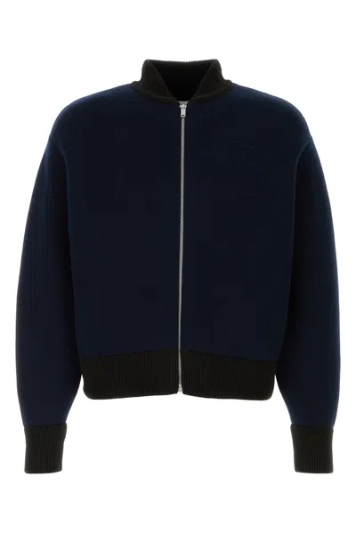 Jil Sander Dark Blue Wool Blend Cardigan