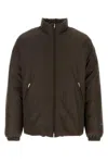 Jil Sander Polyester Down Jacket Elastic Cuffs Pockets Collar In Brown