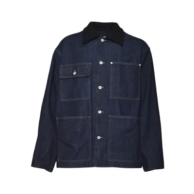 Jil Sander Denim Jacket With Chest Pockets And Collared Neck In Blue