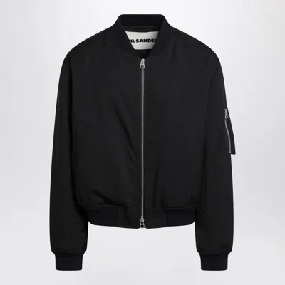 JIL SANDER JIL SANDER DARK ZIPPED BOMBER JACKET
