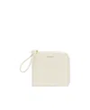 Jil Sander Debossed-logo Calf Leather Wallet In White