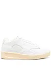 Jil Sander Basket Leather Sneakers In Weiss