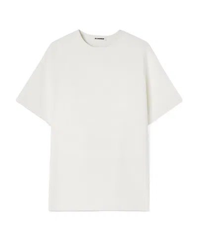 Jil Sander Debossed-logo Short-sleeve Top In White