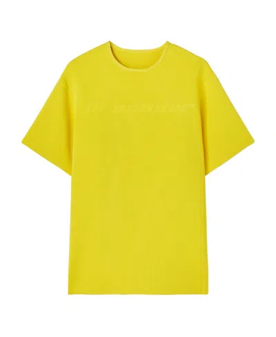Jil Sander Debossed-logo Short-sleeve Top In Yellow