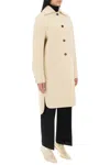 Jil Sander Deconstructed Coat In Virgin Wool In Beige