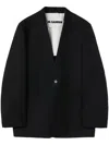 Jil Sander Deconstructed Single-breasted Blazer In Black