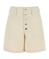 Jil Sander Sand Denim Bermuda Shorts In Nude