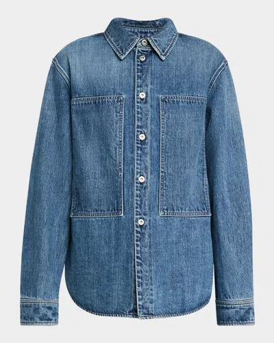 Jil Sander Denim Button-down Shirt In Blue