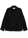 Jil Sander Black Cotton Denim Front Press-stud Shirt