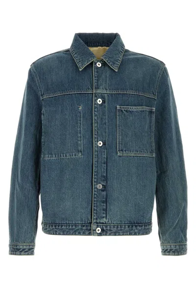 Jil Sander Denim Jacket Featuring Chest Pocket And Contrast Stitching In Blue