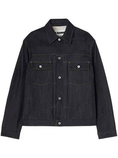 Jil Sander Denim Jacket In Black