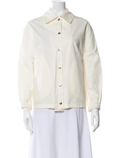Pre-owned Jil Sander Denim Jacket In White