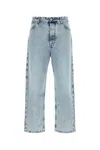 Jil Sander Antartic Blue Cotton 183 Aw 23 Treated Trousers In Blue
