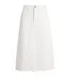 Jil Sander Cotton Denim Skirt In White