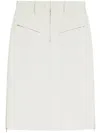 Jil Sander Looped Zip Pocket Skirt In White