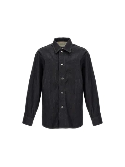 Jil Sander Denim Overshirt In Blue