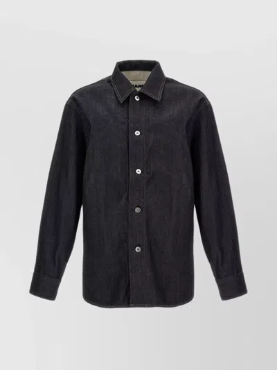 Jil Sander W Denim Shirt 01 Regular Fit Overshirt In Blue