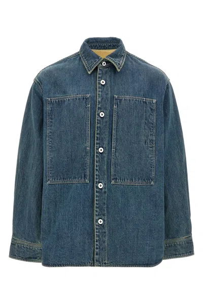 Jil Sander Denim Jacket Featuring Chest Pocket And Contrast Stitching In Blue