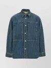 Jil Sander Denim Jacket Featuring Chest Pocket And Contrast Stitching In Blue