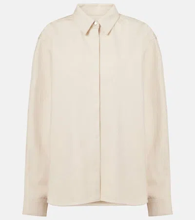Jil Sander Hemd Aus Satin In Creme