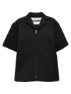 Jil Sander Short Sleeve Denim Shirt With Collared Neck In Black