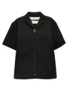Jil Sander Short Sleeve Denim Shirt With Collared Neck In Black