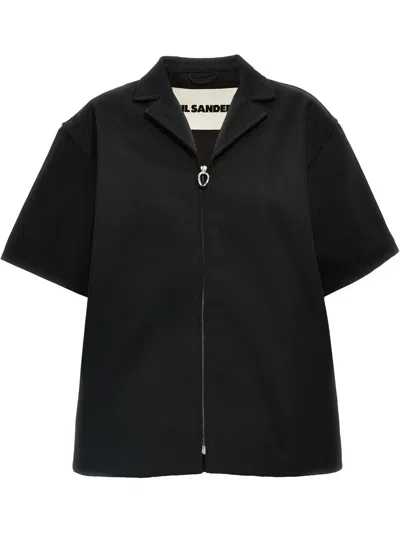 Jil Sander Denim Shirt In Black