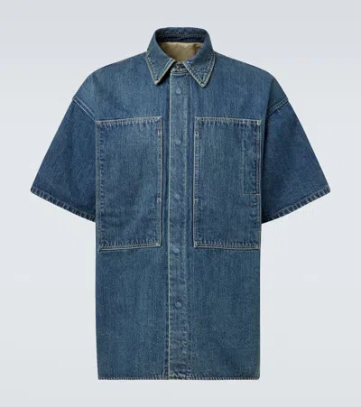 Jil Sander 168 Short Sleeve Shirt In Blue